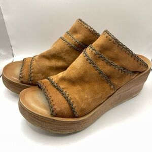 A.S.98 Nelson Women's Wedges Whiskey Tan Sandals boho festival New No box